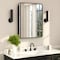 Flash Furniture Jolie 24-in. x 30-in. Medicine Cabinet w/Rounded Beveled Mirror and Reversible Metal Frame, Black HFKHD-FM23C0401-L-BLK-GG - alternate 1